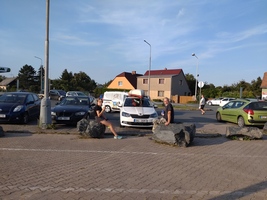 A: Krátká pauza na pumpě
