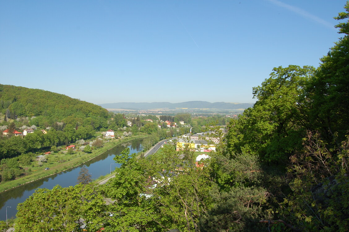 Pohled zpět na Hranice