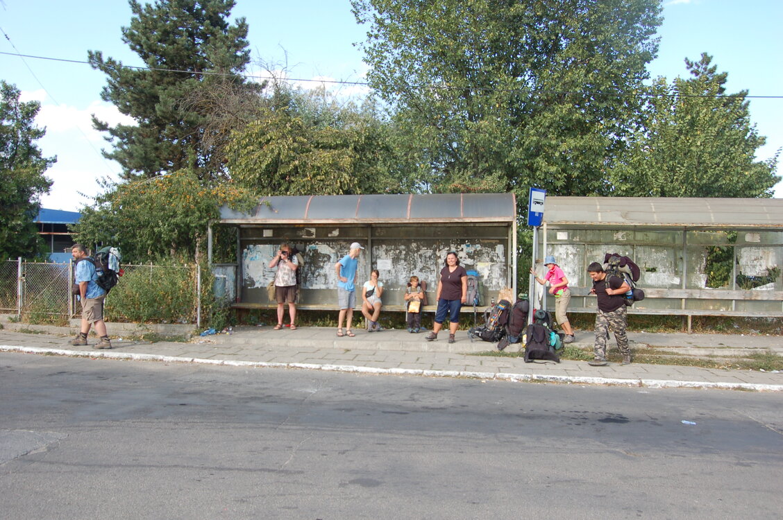 Čekání na bus.
